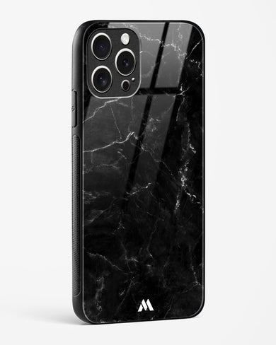 Marquina Black Marble Glass Case Phone Cover (Apple)