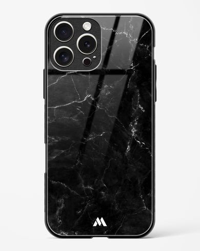 Marquina Black Marble Glass Case Phone Cover (Apple)