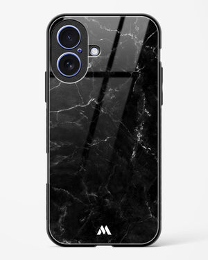 Marquina Black Marble Glass Case Phone Cover (Apple)