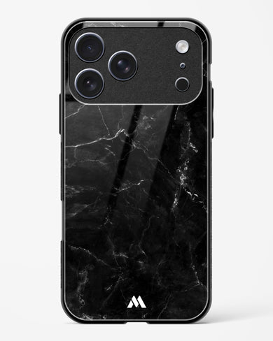 Marquina Black Marble Glass Case Phone Cover (Apple)