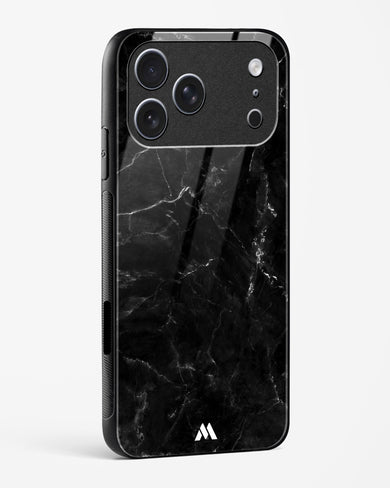 Marquina Black Marble Glass Case Phone Cover (Apple)
