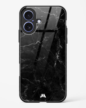Marquina Black Marble Glass Case Phone Cover (Apple)