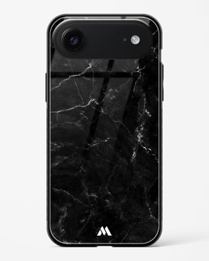 Marquina Black Marble Glass Case Phone Cover (Apple)