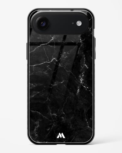 Marquina Black Marble Glass Case Phone Cover (Apple)