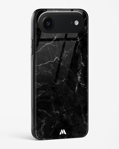 Marquina Black Marble Glass Case Phone Cover (Apple)