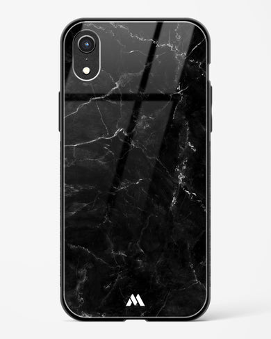 Marquina Black Marble Glass Case Phone Cover (Apple)