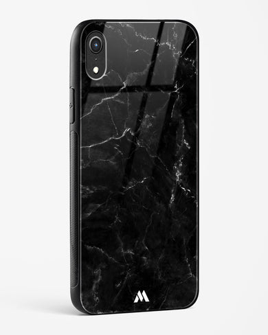 Marquina Black Marble Glass Case Phone Cover (Apple)