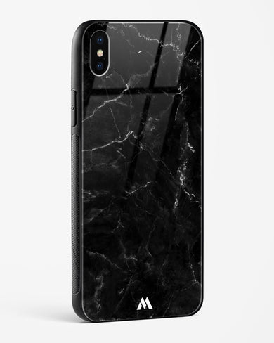 Marquina Black Marble Glass Case Phone Cover (Apple)