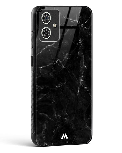 Marquina Black Marble Glass Case Phone Cover-(Motorola)