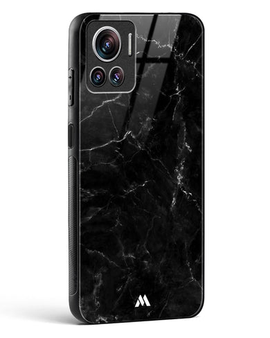 Marquina Black Marble Glass Case Phone Cover (Motorola)