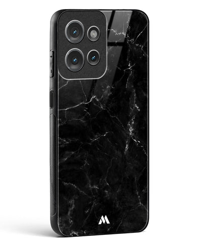 Marquina Black Marble Glass Case Phone Cover (Motorola)