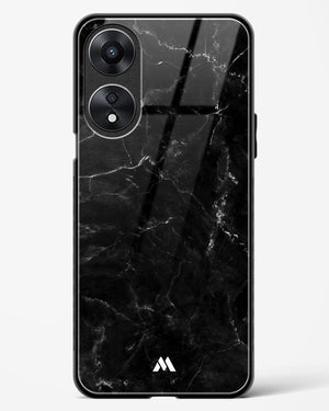 Marquina Black Marble Glass Case Phone Cover (Oppo)