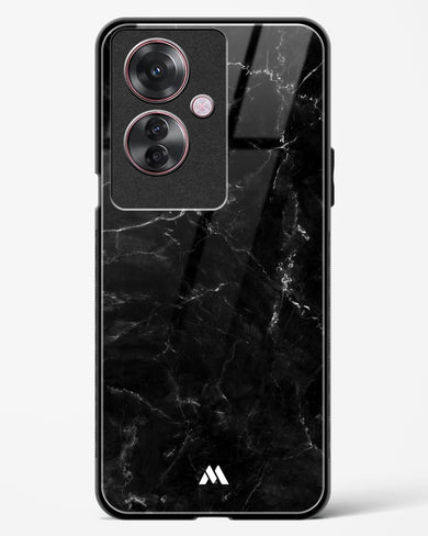 Marquina Black Marble Glass Case Phone Cover (Oppo)