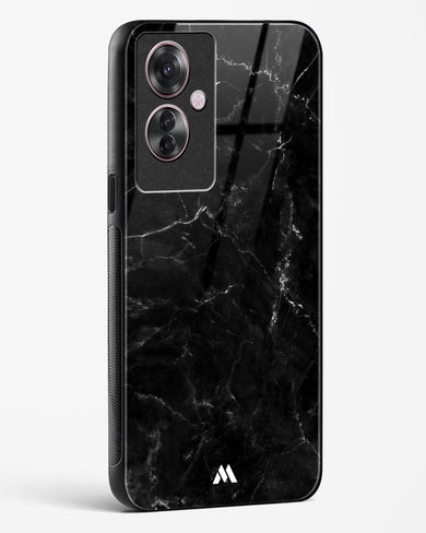 Marquina Black Marble Glass Case Phone Cover (Oppo)