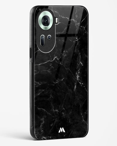 Marquina Black Marble Glass Case Phone Cover (Oppo)