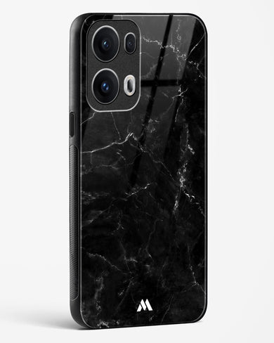 Marquina Black Marble Glass Case Phone Cover (Oppo)