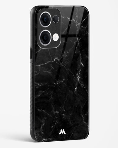 Marquina Black Marble Glass Case Phone Cover (Oppo)