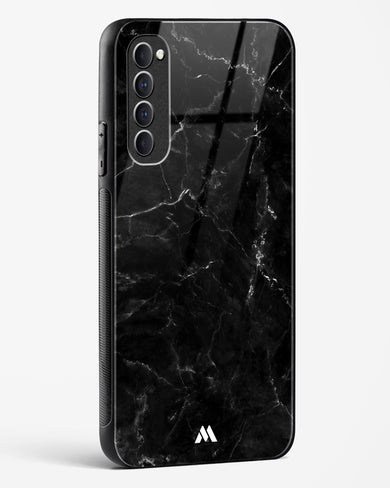 Marquina Black Marble Glass Case Phone Cover (Oppo)