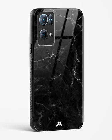 Marquina Black Marble Glass Case Phone Cover (Oppo)