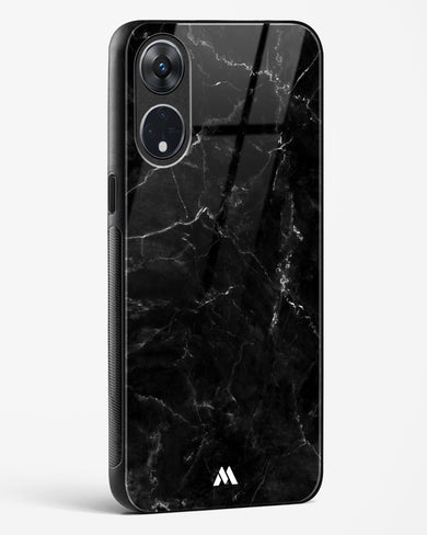 Marquina Black Marble Glass Case Phone Cover (Oppo)