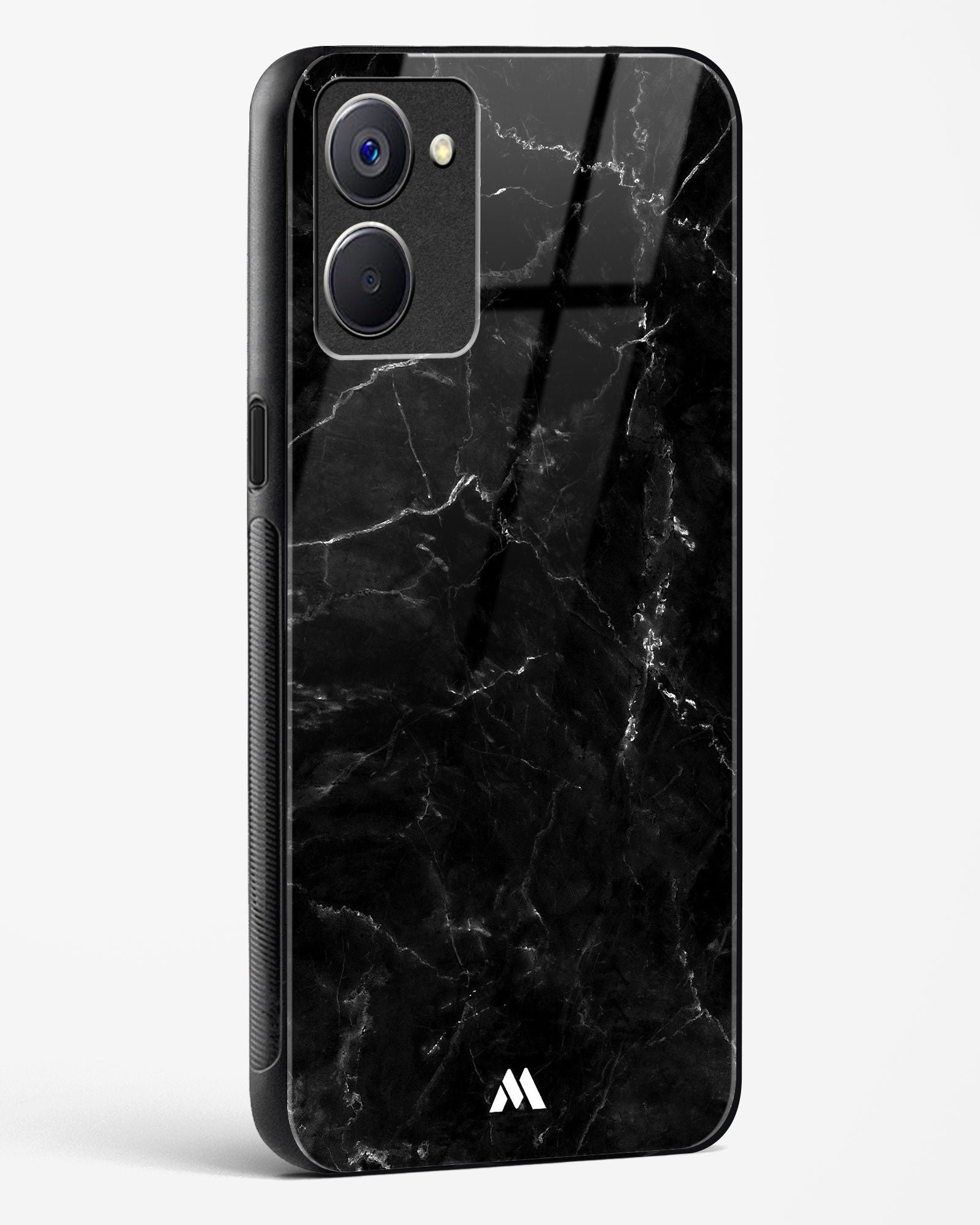 Marquina Black Marble Glass Case Phone Cover Realme