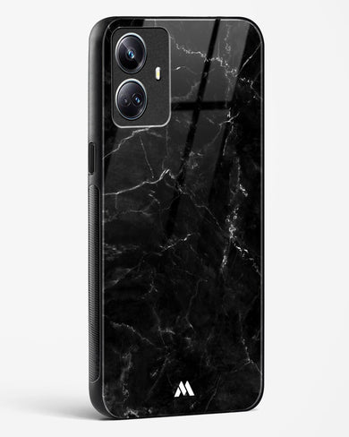 Marquina Black Marble Glass Case Phone Cover-(Realme)