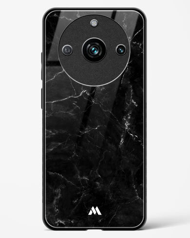 Marquina Black Marble Glass Case Phone Cover-(Realme)