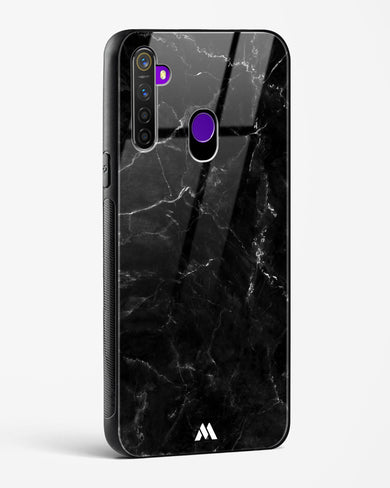 Marquina Black Marble Glass Case Phone Cover-(Realme)