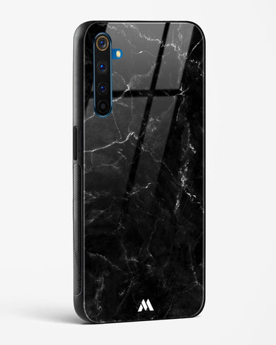 Marquina Black Marble Glass Case Phone Cover-(Realme)