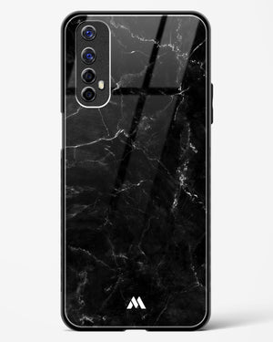 Marquina Black Marble Glass Case Phone Cover-(Realme)