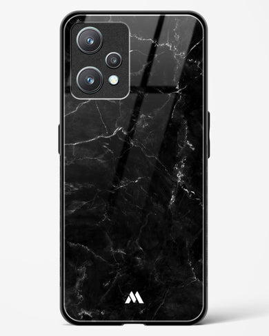 Marquina Black Marble Glass Case Phone Cover-(Realme)