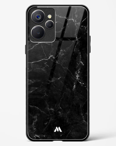 Marquina Black Marble Glass Case Phone Cover-(Realme)