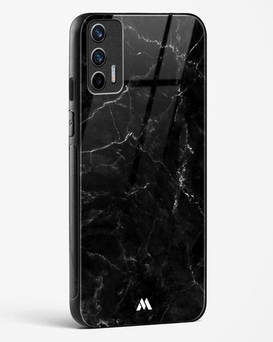 Marquina Black Marble Glass Case Phone Cover-(Realme)