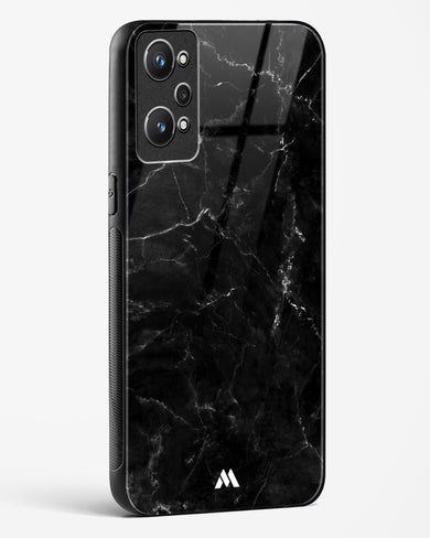 Marquina Black Marble Glass Case Phone Cover-(Realme)