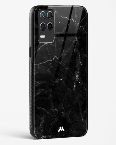 Marquina Black Marble Glass Case Phone Cover-(Realme)