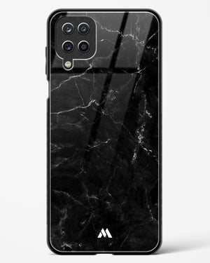 Marquina Black Marble Glass Case Phone Cover-(Samsung)