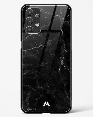 Marquina Black Marble Glass Case Phone Cover-(Samsung)