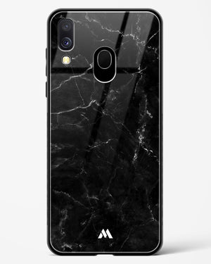 Marquina Black Marble Glass Case Phone Cover-(Samsung)