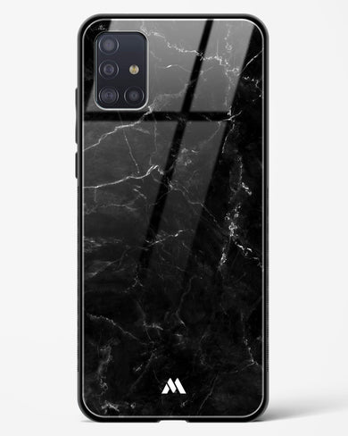 Marquina Black Marble Glass Case Phone Cover-(Samsung)