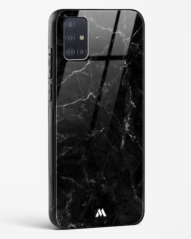 Marquina Black Marble Glass Case Phone Cover-(Samsung)