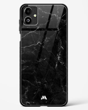 Marquina Black Marble Glass Case Phone Cover-(Samsung)