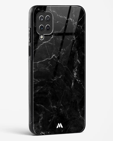 Marquina Black Marble Glass Case Phone Cover-(Samsung)