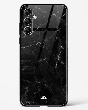 Marquina Black Marble Glass Case Phone Cover-(Samsung)