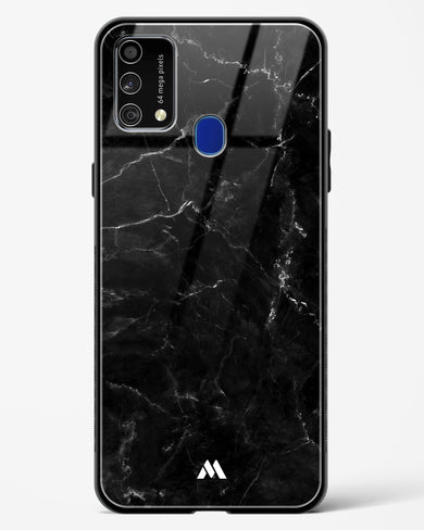 Marquina Black Marble Glass Case Phone Cover-(Samsung)