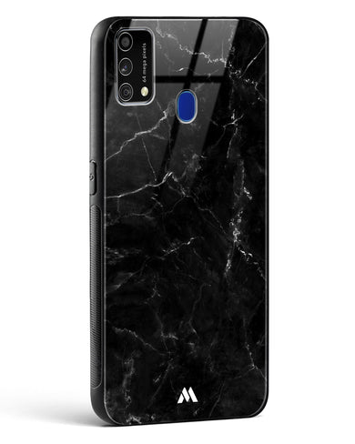 Marquina Black Marble Glass Case Phone Cover-(Samsung)