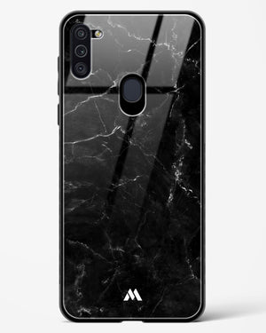 Marquina Black Marble Glass Case Phone Cover-(Samsung)