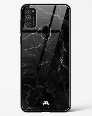 Marquina Black Marble Glass Case Phone Cover-(Samsung)