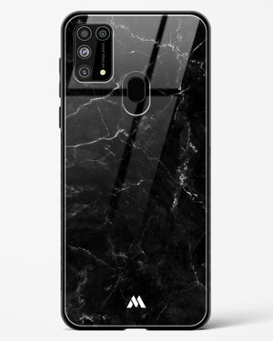 Marquina Black Marble Glass Case Phone Cover-(Samsung)