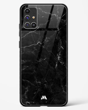 Marquina Black Marble Glass Case Phone Cover-(Samsung)