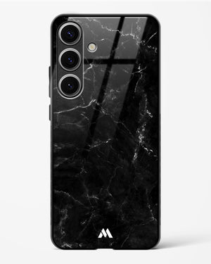 Marquina Black Marble Glass Case Phone Cover-(Samsung)